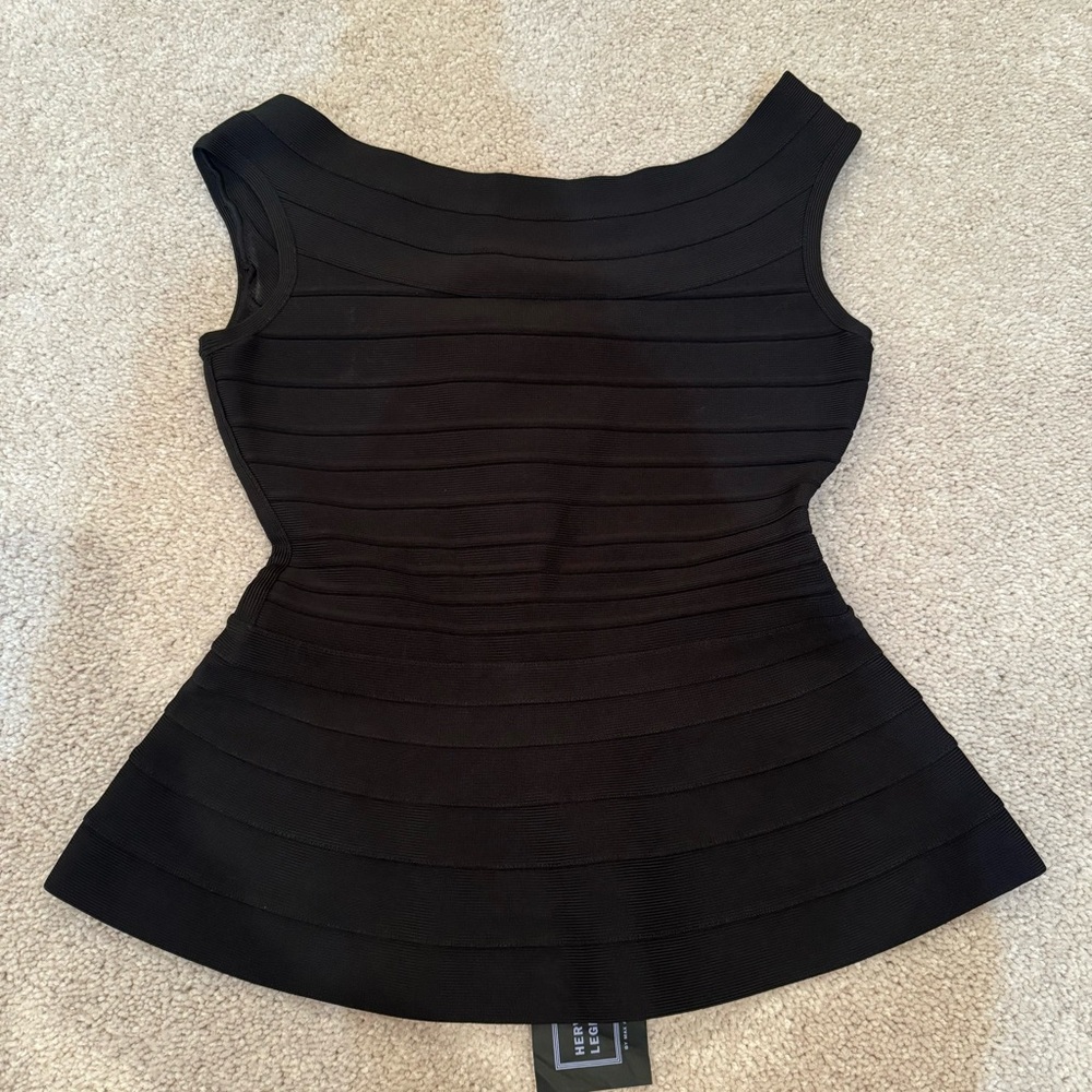 Herve Leger Bandage Peplum Top -XS